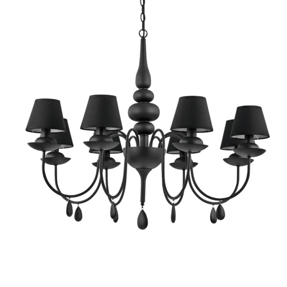 Lampa Suspendata BLANCHE NERO E14 max 8 x 40W