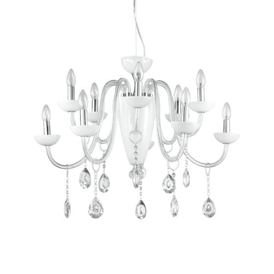 Lampa Suspendata CAMELIA CROMO E14/E27 max 10+1 x 40/60W