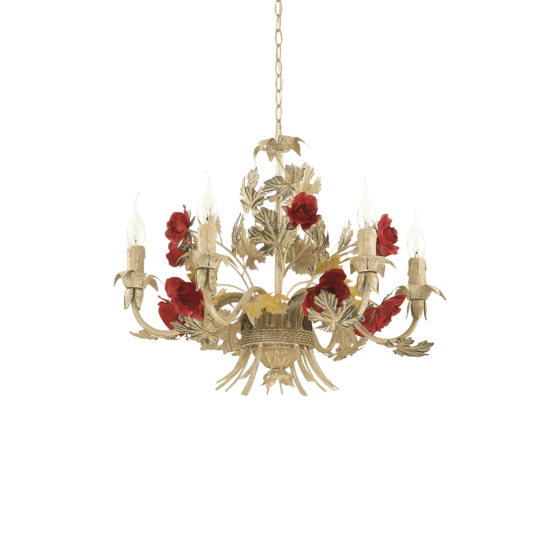 Lampa Suspendata CAMILLA ROSA ANTICO E14 max 6 x 40W