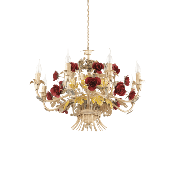 Lampa Suspendata CAMILLA ROSA ANTICO E14 max 8 x 40W