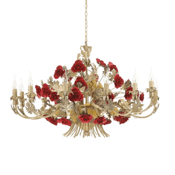 Lampa Suspendata CAMILLA ROSA ANTICO E14 max 12 x 40W