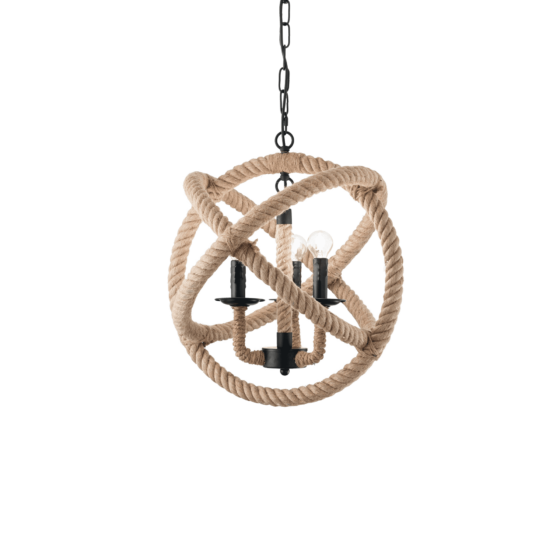 Lampa Suspendata CORDA NERO E14 max 3 x 40W