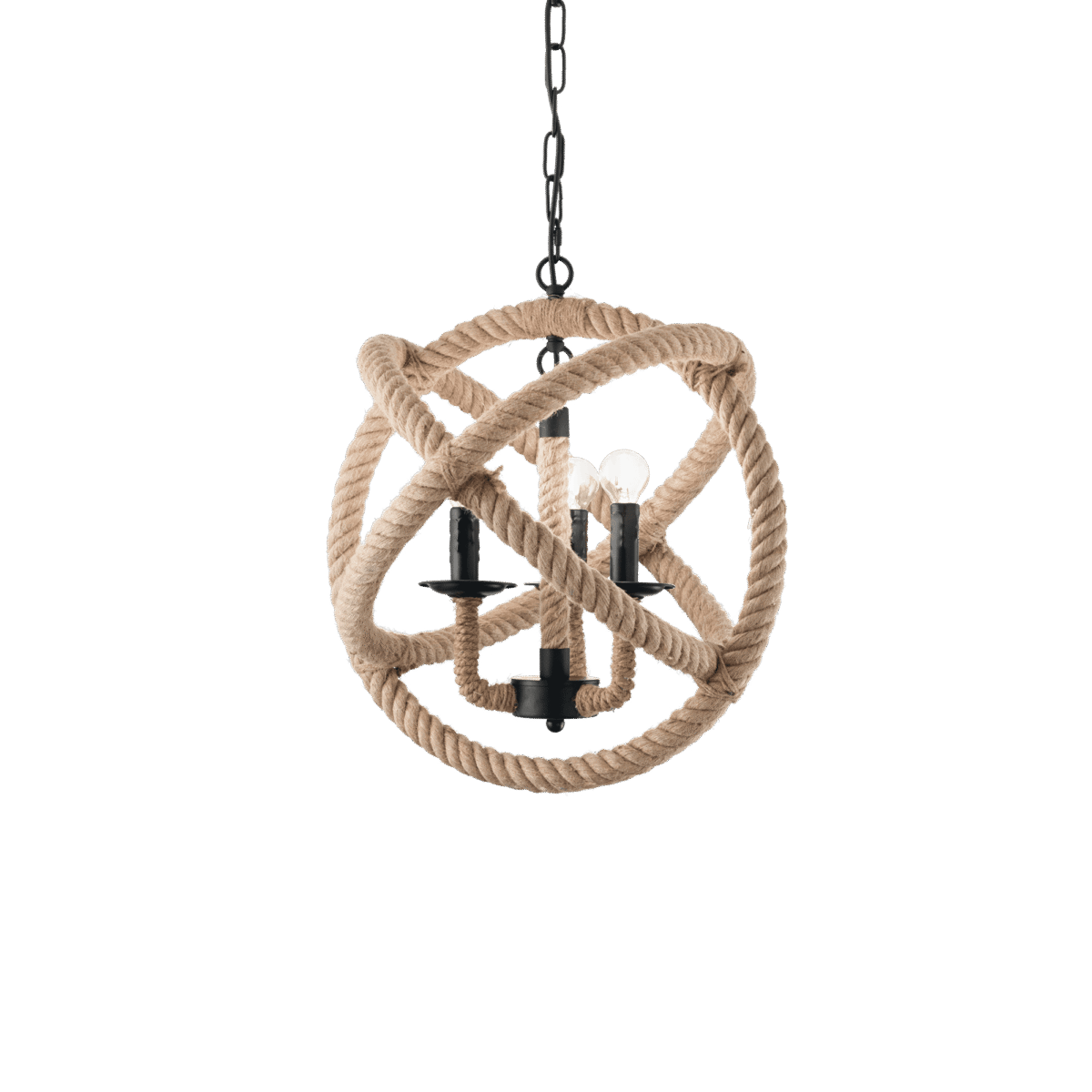 Lampa Suspendata CORDA NERO E14 max 3 x 40W