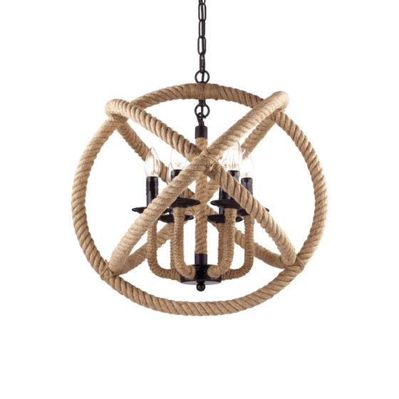 Lampa Suspendata CORDA NERO E14 max 6 x 40W