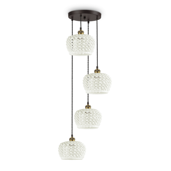 Lampa Suspendata EDELWEISS NERO E27 max 4 x 60W