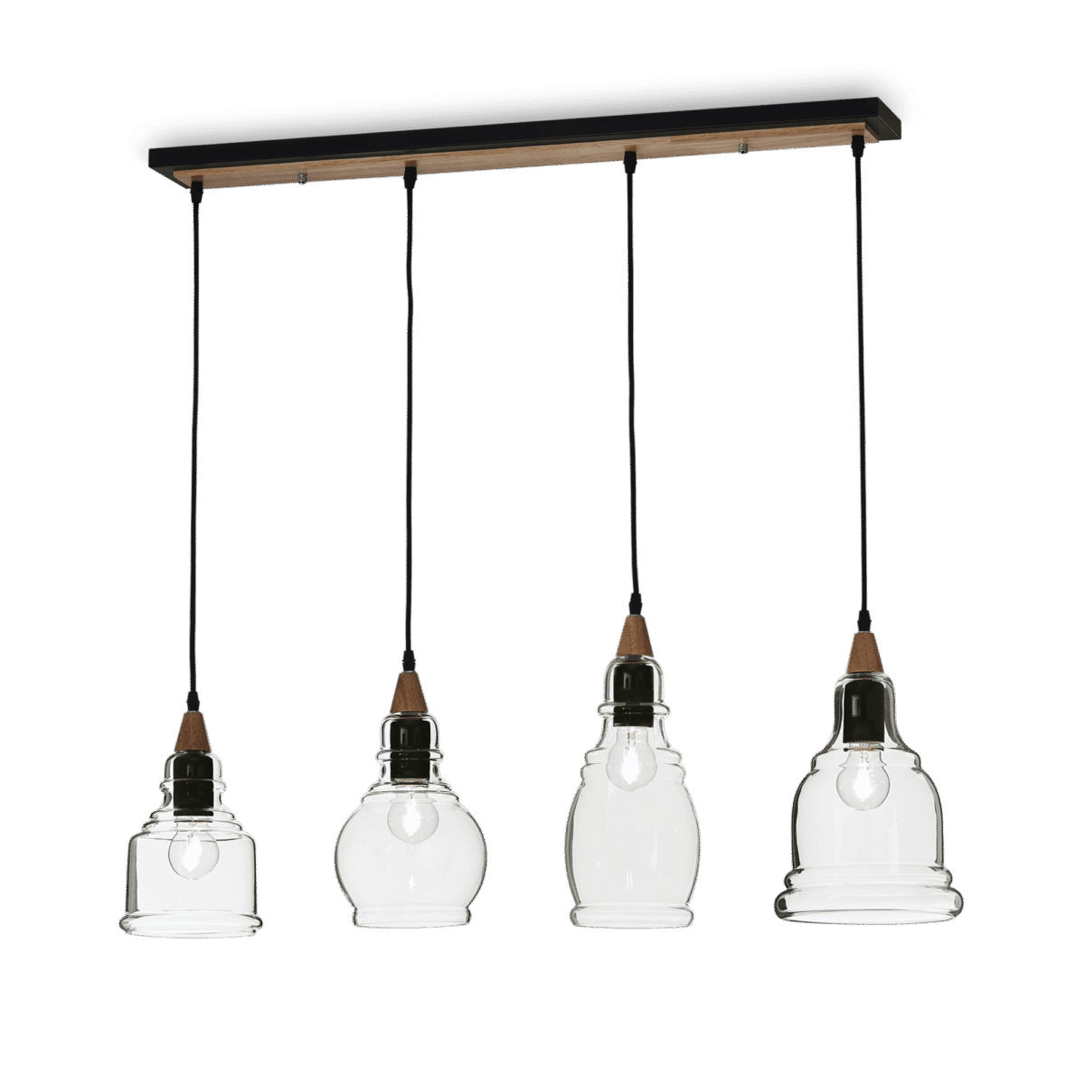 Lampa Suspendata GRETEL NERO E27 max 4 x 60W