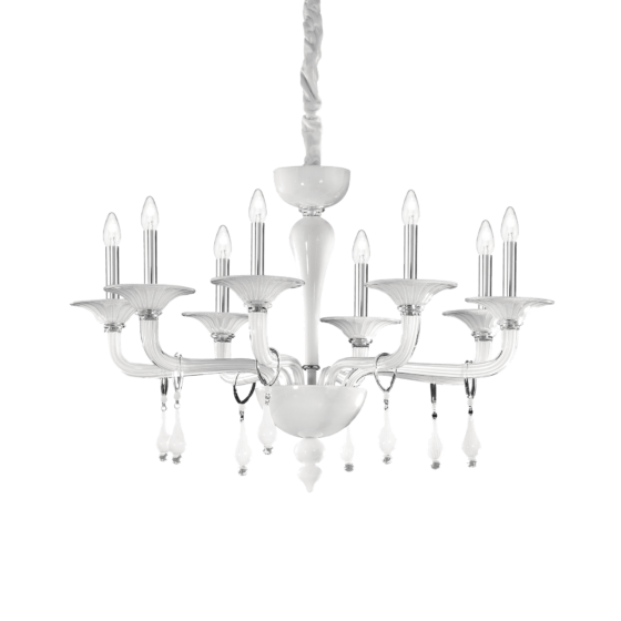 Lampa Suspendata MIRAMARE BIANCO E14 max 8 x 40W