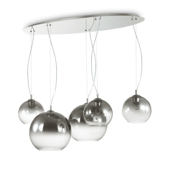 Lampa Suspendata NEMO PLUS CROMO E27 max 5 x 60W