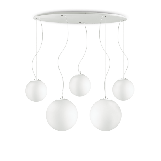 Lampa Suspendata MAPA RIGA BIANCO E27 max 5 x 60W
