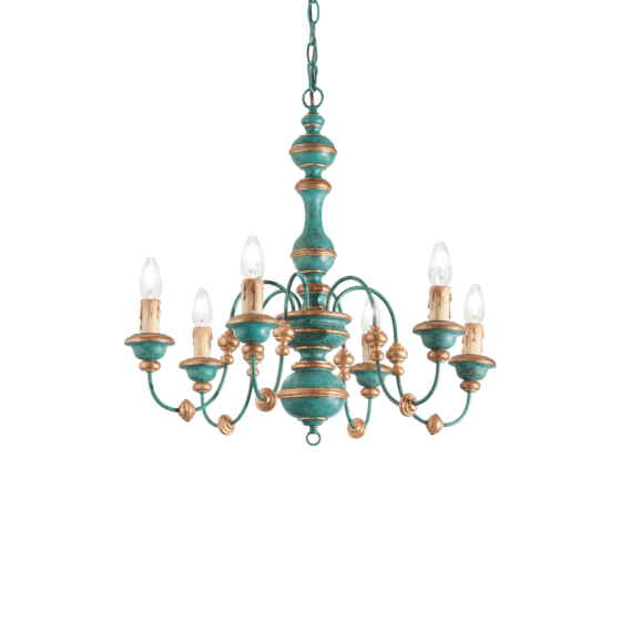Lampa Suspendata PISA BLU ORO E14 max 6 x 40W