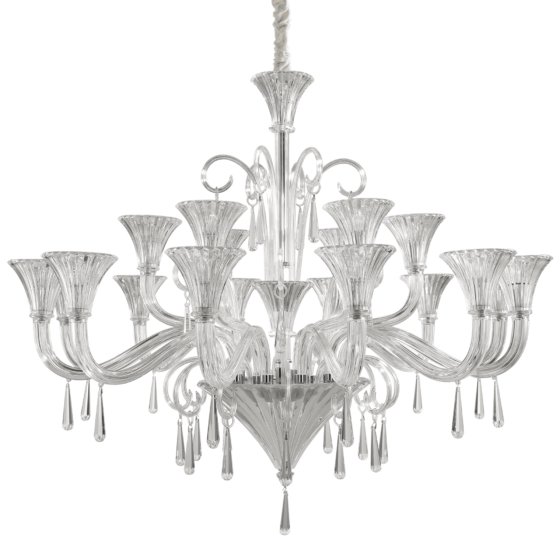 Lampa Suspendata SANTA TRASPARENTE/CROMO E14 max 18 x 40W