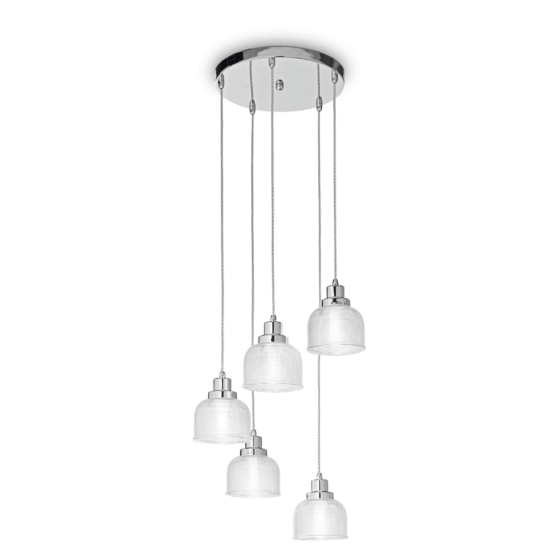 Lampa Suspendata RUBY CROMO E14 max 5 x 40W