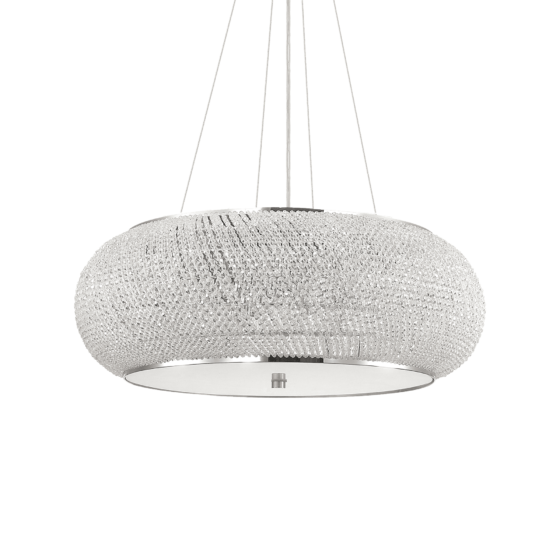 Lampa Suspendata PASHA' CROMO E14 max 14 x 40W