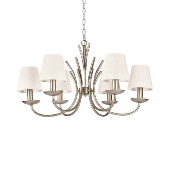 Lampa Suspendata SPIGA ARGENTO ANTICO E14 max 6 x 40W