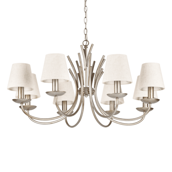 Lampa Suspendata SPIGA ARGENTO ANTICO E14 max 8 x 40W