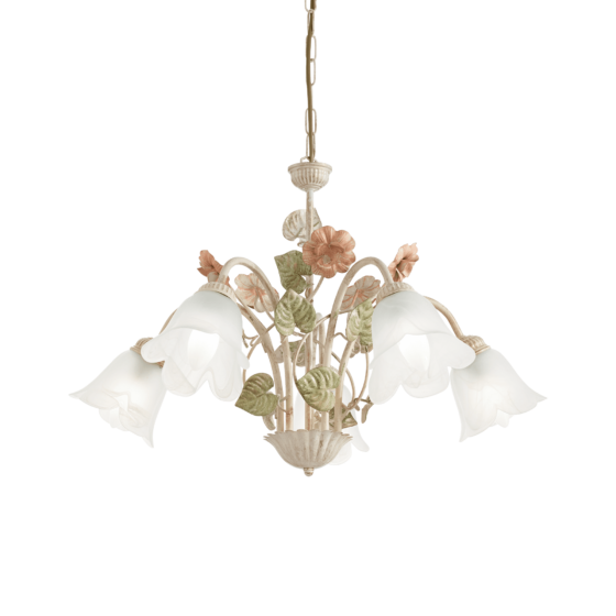 Lampa Suspendata VALENTINA BIANCO ANTICO E14 max 5 x 40W