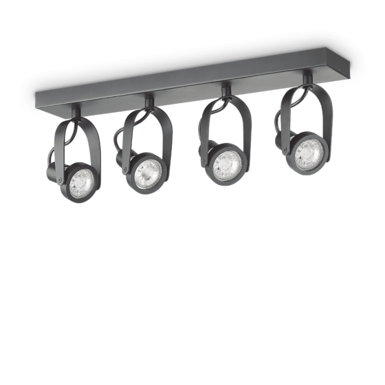 Plafoniera GLIM COMPACT NERO GU10 max 4 x 50W