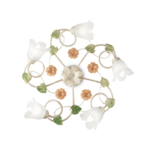 Plafoniera VALENTINA BIANCO ANTICO E14 max 5 x 40W