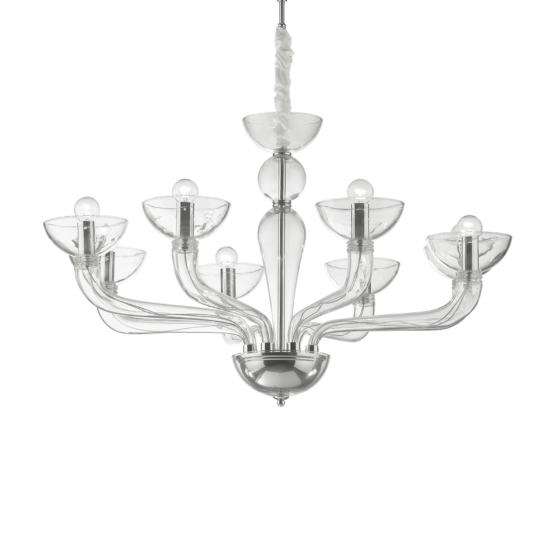 Lampa Suspendata CASANOVA CROMO E14 max 8 x 40W