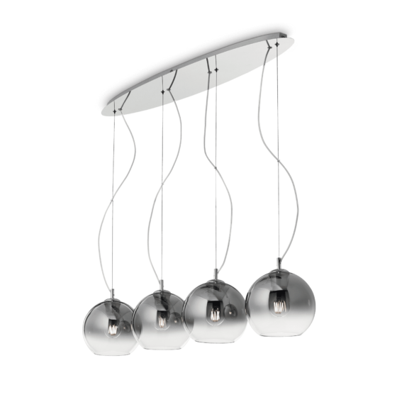 Lampa Suspendata NEMO PLUS CROMO E27 max 4 x 60W