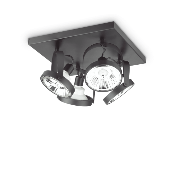 Plafoniera GLIM NERO GU10 max 4 x 50W