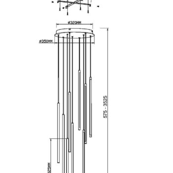 Pendant lamp MOD236PL-L54BS3K